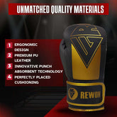 Rewon Boxhandschuhe Classic - Schwarz/Gold